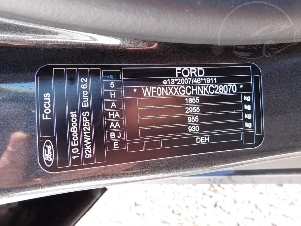 Ford Focus 1.0EcoBoost,92KW,CZ,1MAJ,DPH,