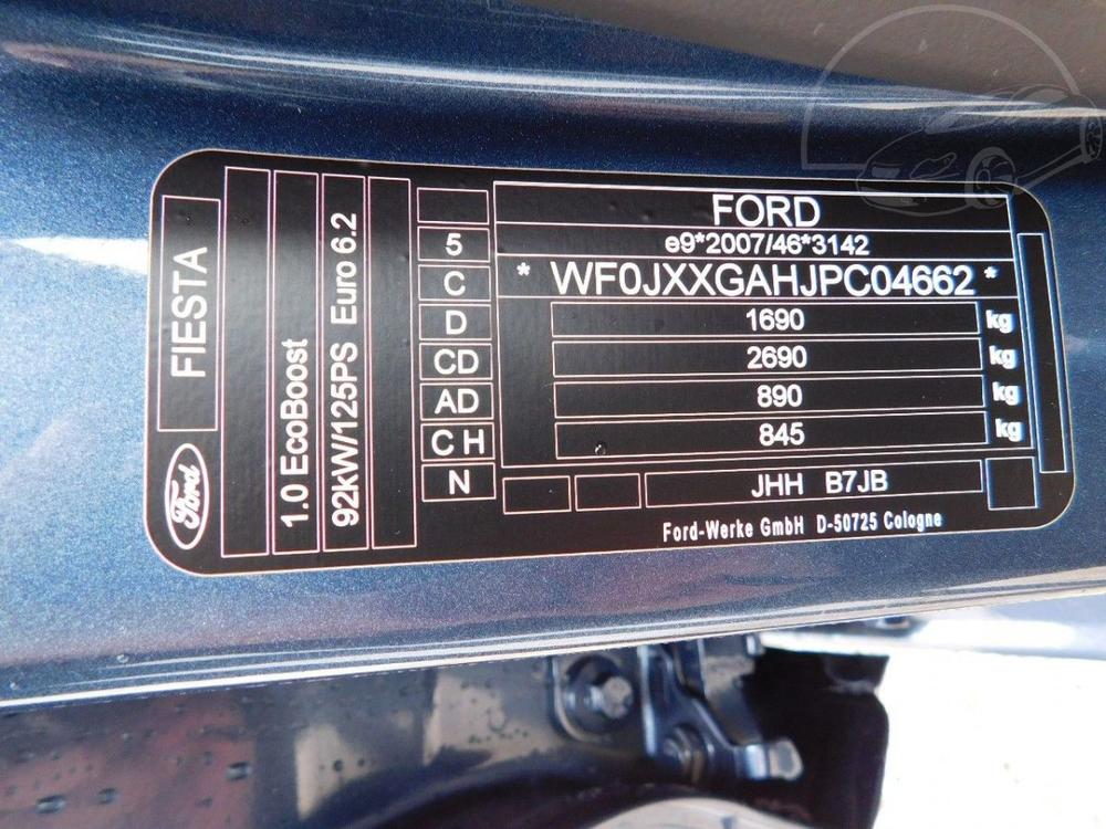 Ford Fiesta 1.0i 92KW,1MAJ,CZ,,DPH