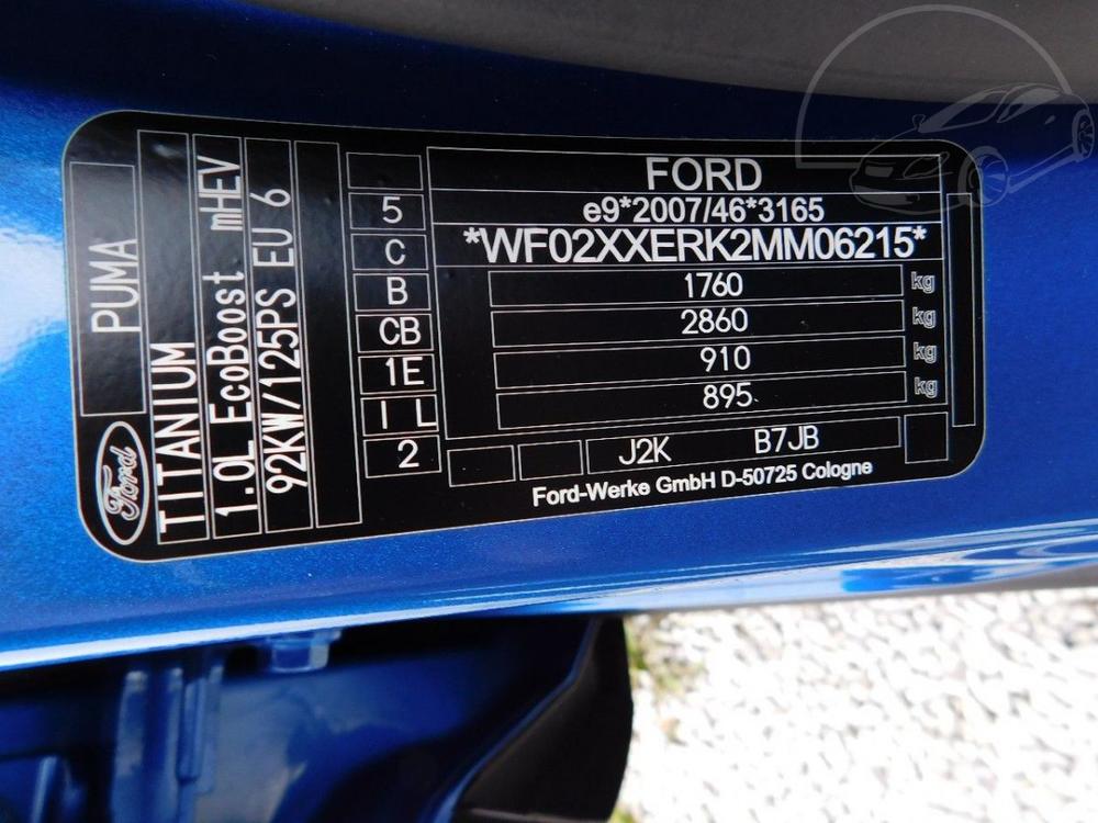 Ford Puma 1,0ECOBOOST,92kW,HYBRID