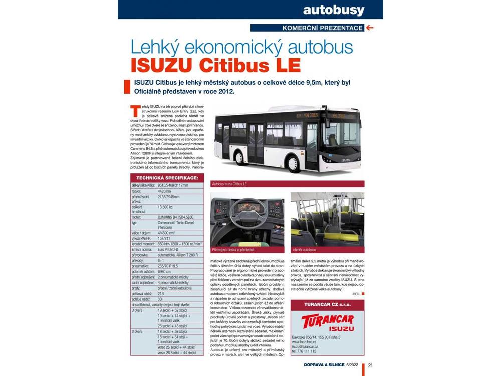 Isuzu  Citibus 9,5 M CLASS I