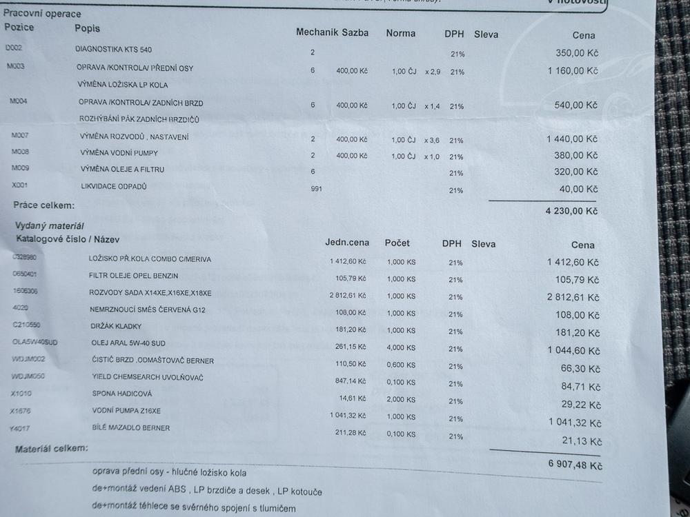 Opel Meriva 1.6i 16V  PO ROZVODECH