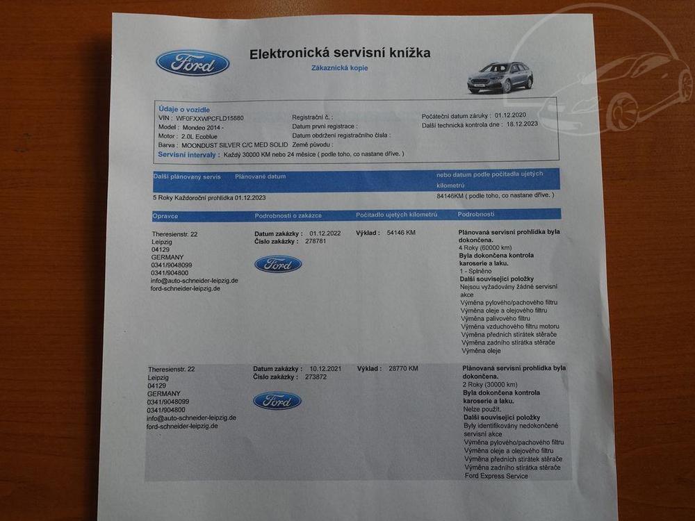 Ford Mondeo 110 kW, AT8, KAMERA