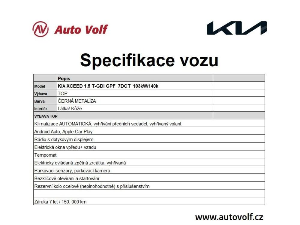 Kia XCeed TOP 1,5 T-GDi GPF 7DCT 103kW/1