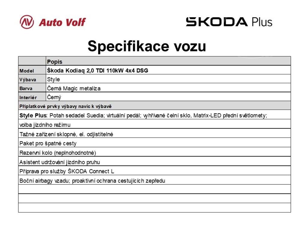 koda Kodiaq Style Plus 2,0TDI 110kW 4X4 A7