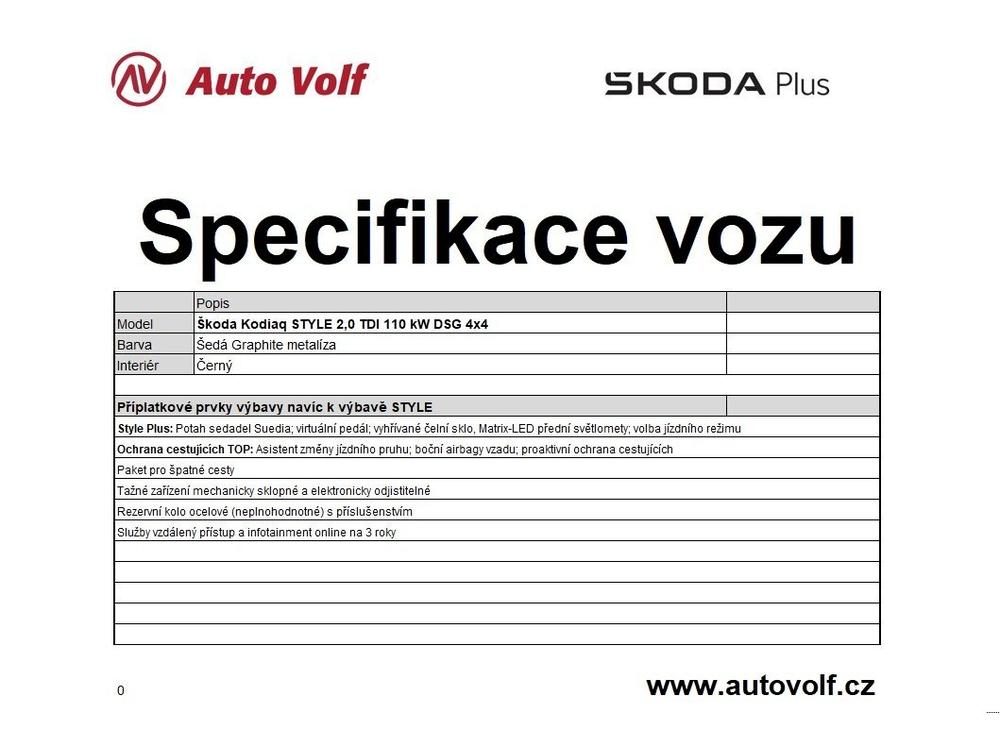 koda Kodiaq Style Plus 4X4 110kW 2.0TDI 7