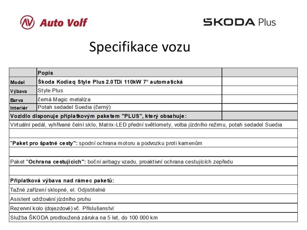 koda Kodiaq Style Plus 4x4 2.0TDi 110kW 7