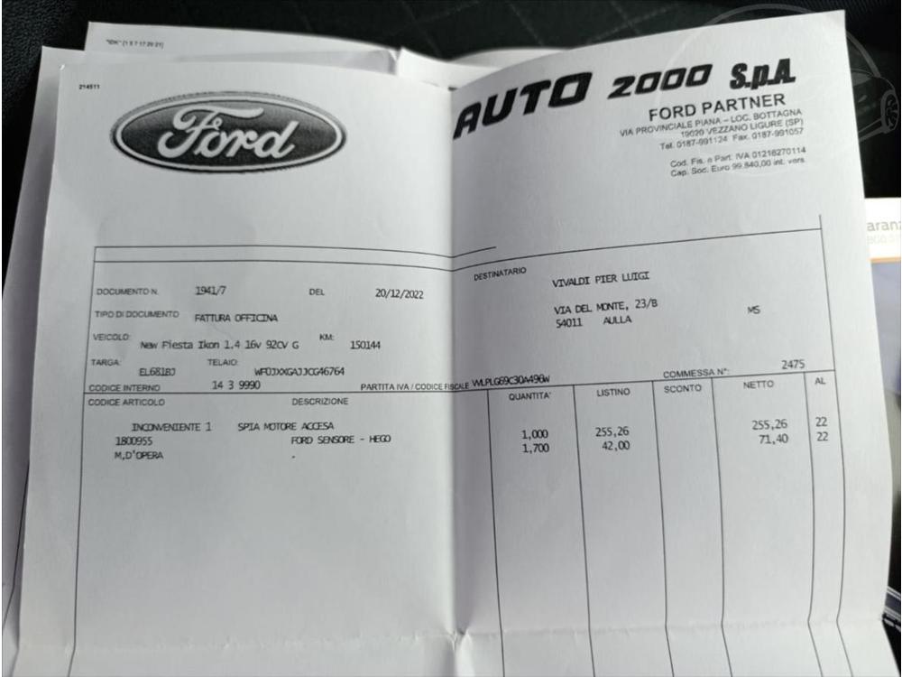 Ford Fiesta 1,4 i LPG Klima Serviska