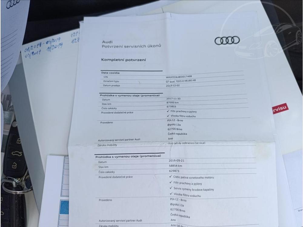 Audi Q7 3,0 TDI S-Line quattro 1maj.R