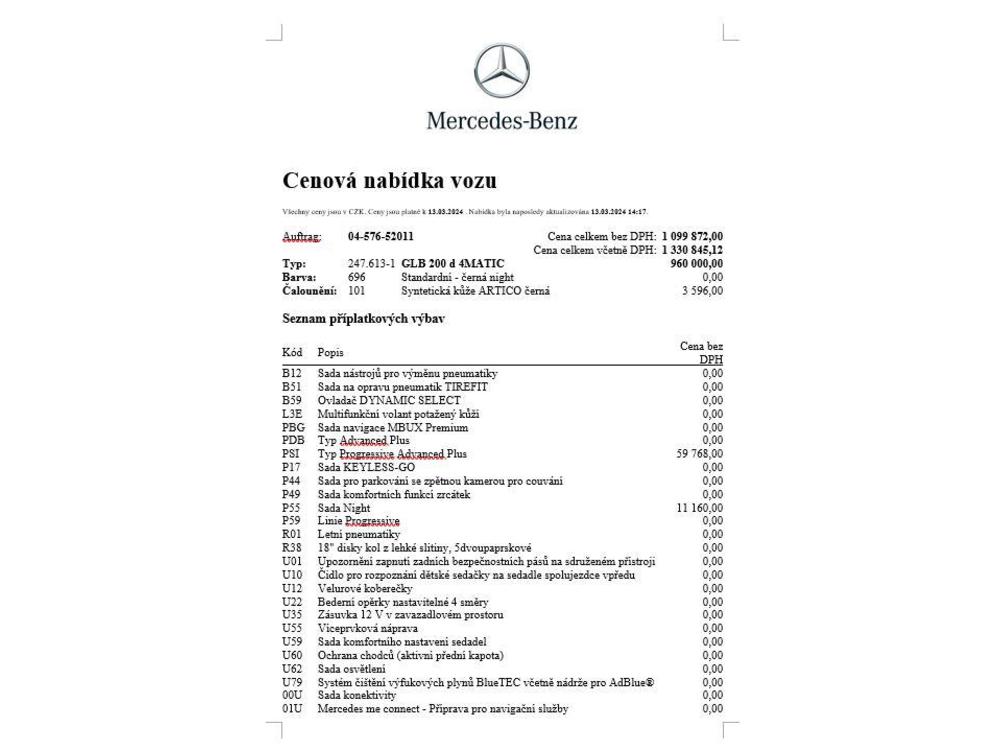 Mercedes-Benz GLB 200 d 4MATIC