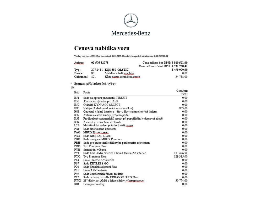 Mercedes-Benz EQS 580 4MATIC AMG Premium +