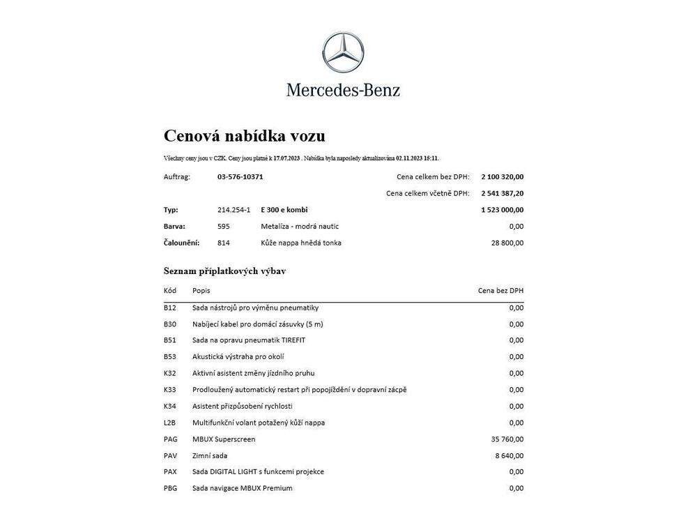 Mercedes-Benz E E 300 e kombi