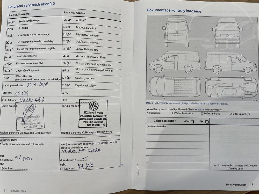 Volkswagen Transporter REZERVACE