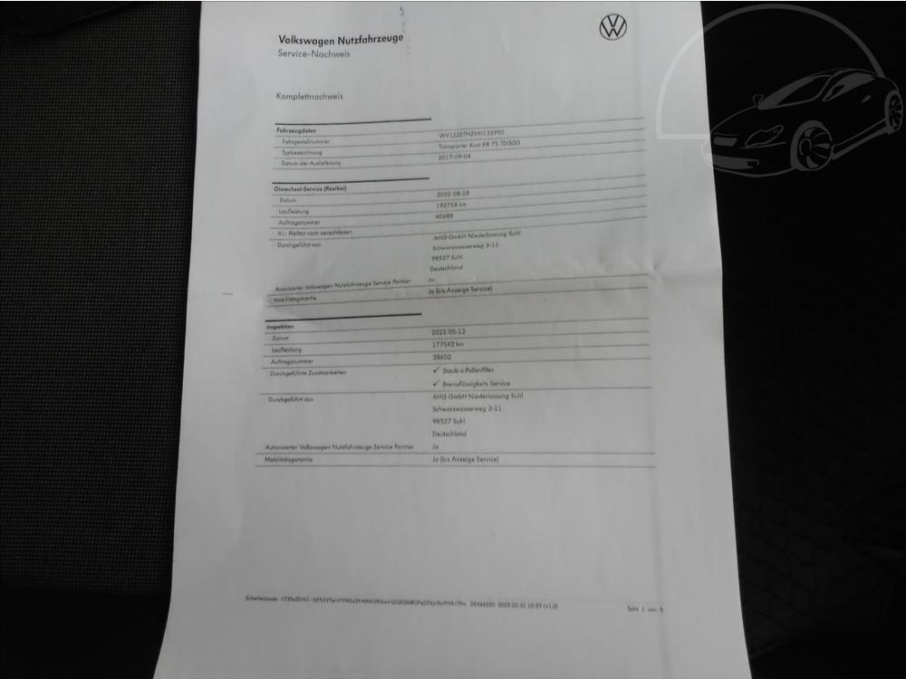 Volkswagen Transporter 2,0 2.0TDI 75kW BMT