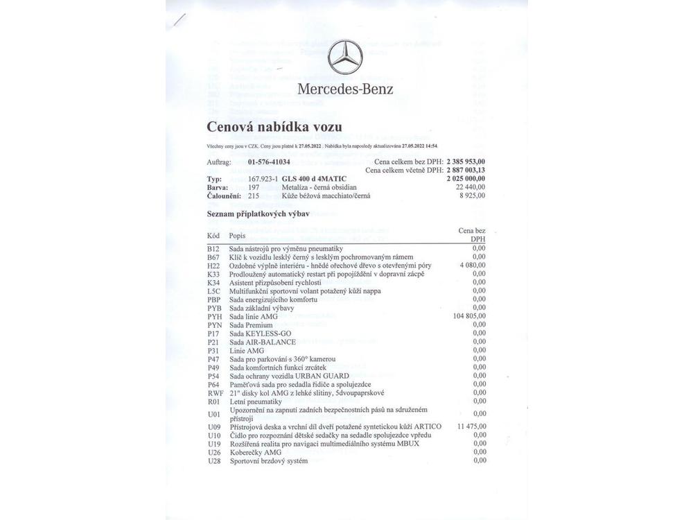 Mercedes-Benz GLS 400d,AMG,4-Matic,R1.Maj.13tis