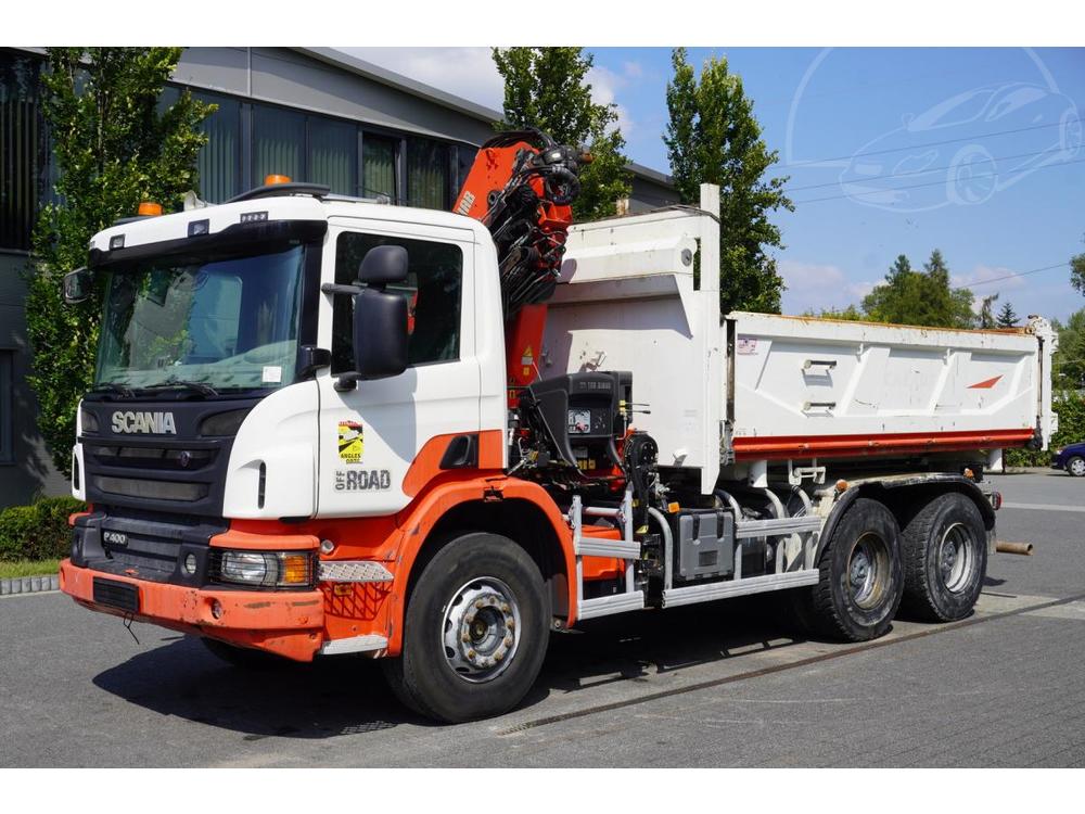 Scania P400 6×4 tipper / Crane HIAB