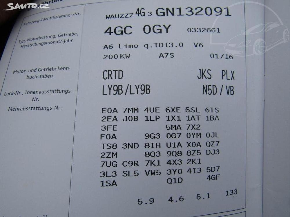 Audi A6 3.0 TDI QUATTRO 200kW