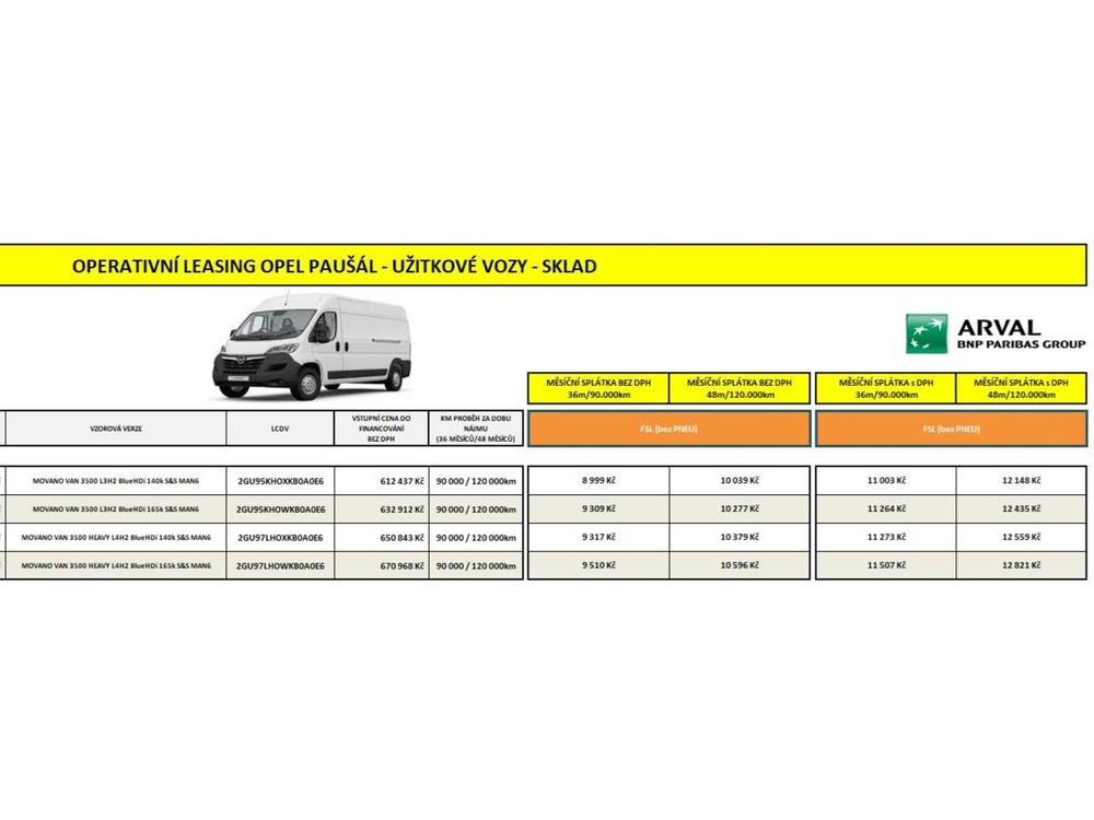 Opel Movano VAN 3500 L3H2 2,2 CDTi 165 k