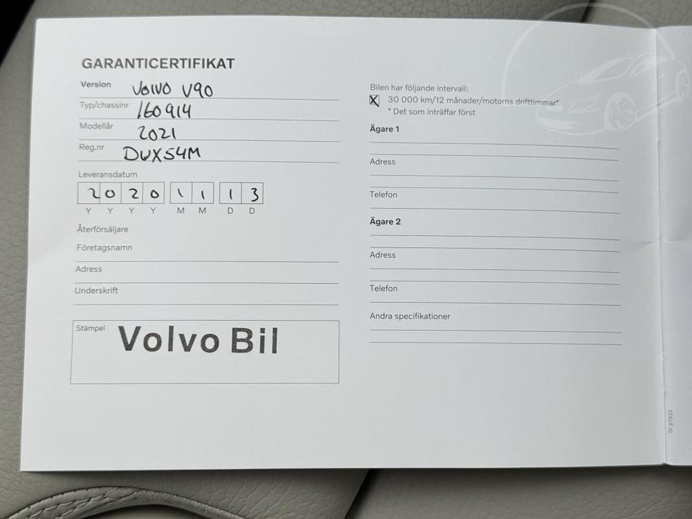 Volvo V90 T8 RECHARGE INSCRIPTION TAN