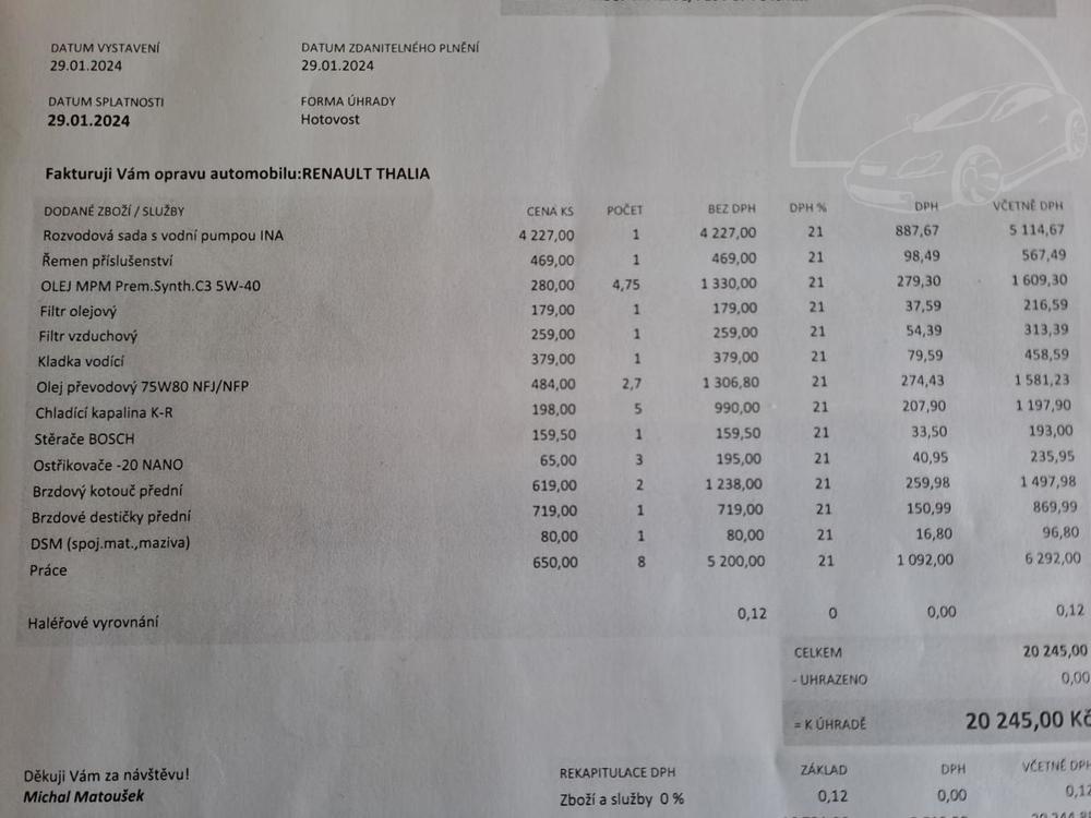 Renault Thalia 1.4i KLIMA 2 x KOLA