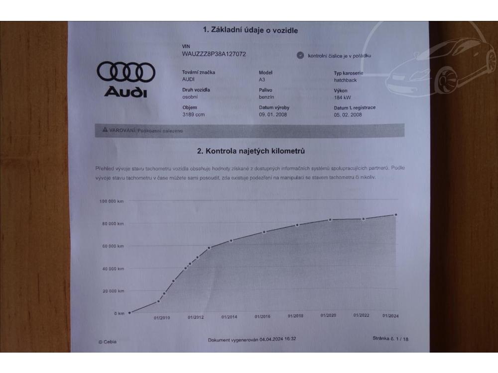 Audi A3 3,2 V6 184KW,R,QUATTRO,S-LINE