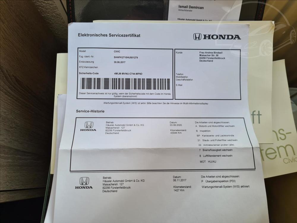 Honda Civic 1.8i VTec*1.MAJ! KM!!